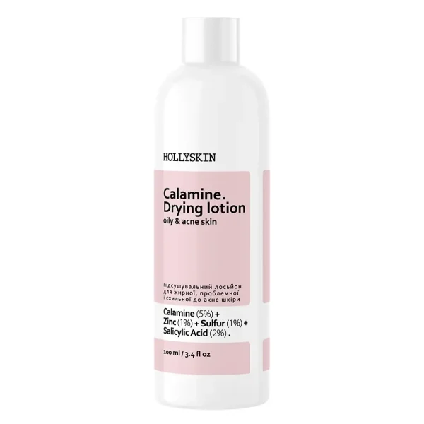 Лосьон для жирной, проблемной и подверженной акне кожи Hollyskin Calamine. Drying Lotion