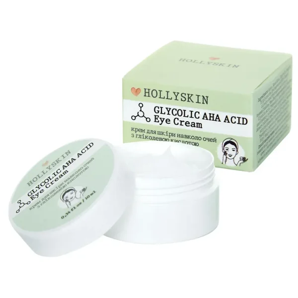 Крем для шкіри навколо очей з гліколевою кислотою HOLLYSKIN Glycolic AHA Acid Eye Cream 10 мл