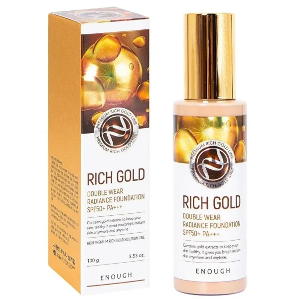 Тональный омолаживающий крем с золотом Enough Rich Gold Double Wear Radiance Foundation #21 100 мл