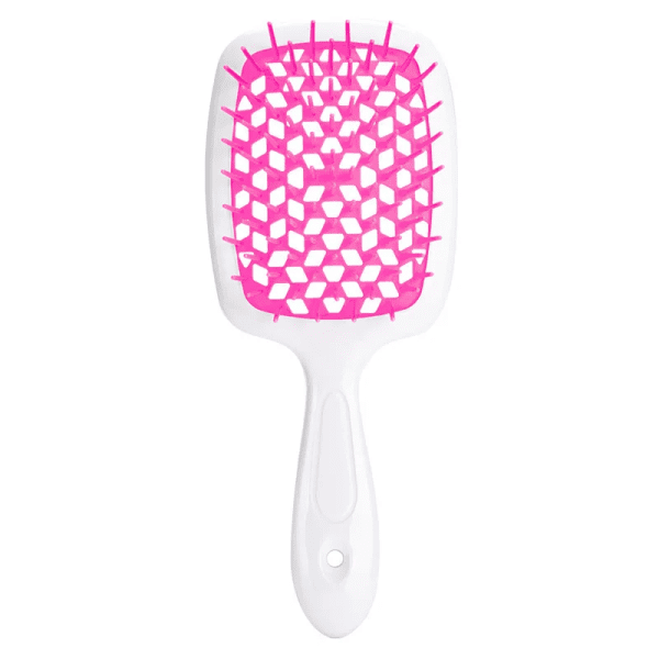 Расческа для волос Superbrush Plus Hollow Comb бело-розовая