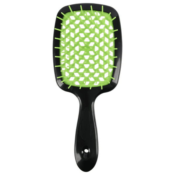 Расческа для волос Superbrush Plus Hollow Comb чёрно-зеленая
