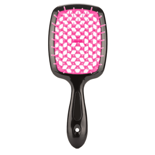 Расческа для волос Superbrush Plus Hollow Comb чёрно-розовая