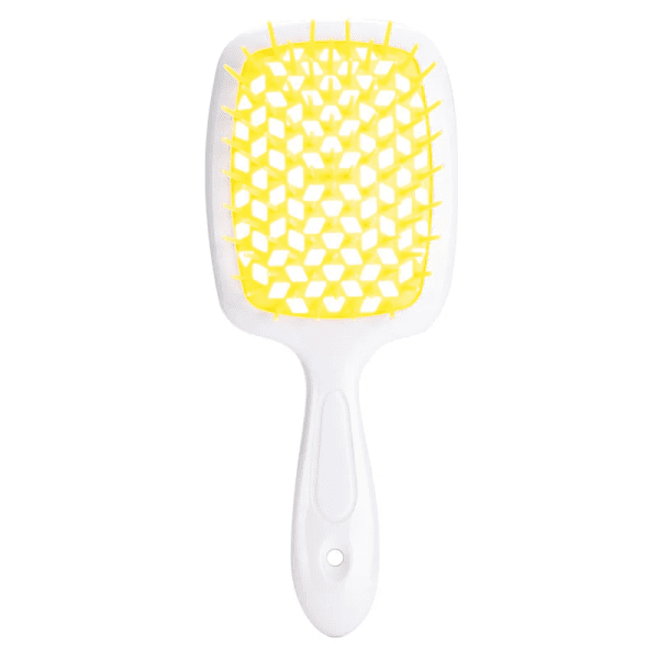 Расческа для волос Superbrush Plus Hollow Comb бело-желтая