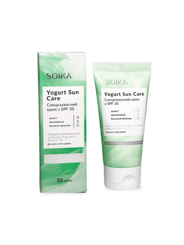 Солнцезащитный крем для лица с SPF30 и пребиотическим комплексом Yogurtene Balance Soika 50 мл