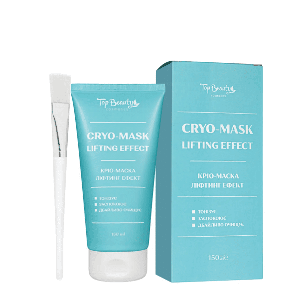 Крио-маска для кожи лица Top Beauty "Лифтинг эффект" со спирулиной и маслом авокадо 150 мл