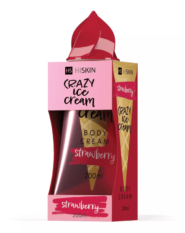 Крем для тела HiSkin Crazy Ice Cream Body Клубника 200 мл