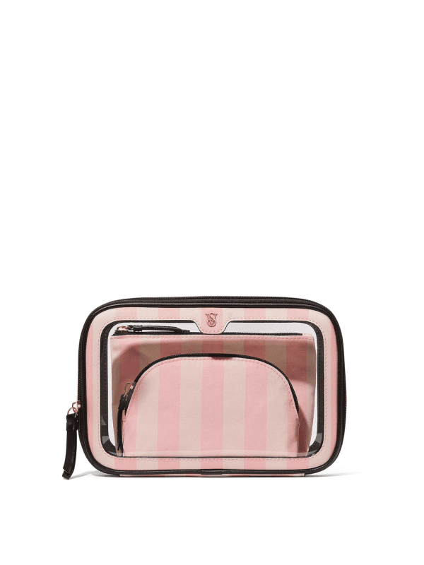 Набір із трьох косметичок Victoria’s Secret 3 в 1 Beauty Bag Trio Рожева