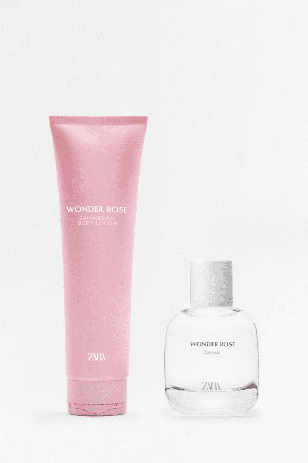 Набор Zara парфюмированная вода Wonder Rose Intense Christmas 90 мл + лосьон для тела Wonder Rose 150 мл