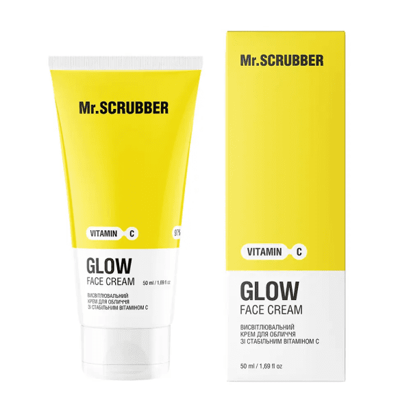 Висвітлювальний крем для обличчя Glow Vitamin C зі стабільним вітаміном С Mr.SCRUBBER 50 мл