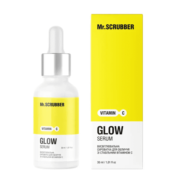 Висвітлювальна сироватка для обличчя Glow Vitamin C зі стабільним вітаміном С Mr.SCRUBBER 30 мл