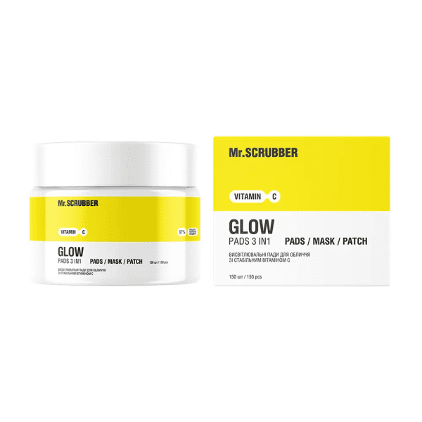 Осветительные пады для лица Glow Vitamin C со стабильным витамином C Mr.SCRUBBER 150 шт