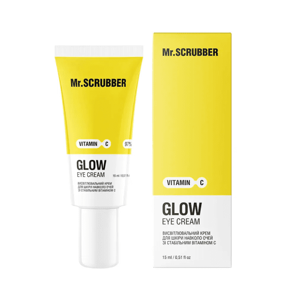 Висвітлювальний крем для шкіри навколо очей Glow Vitamin C зі стабільним вітаміном С Mr.SCRUBBER 15 мл