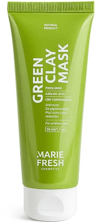 Маска Green Clay Mask Marie Fresh Cosmetics с зеленой глиной 50 мл