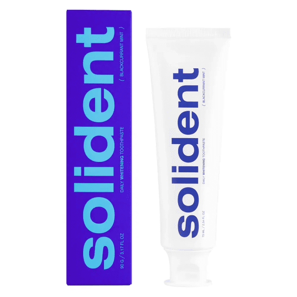 Щоденна відбілювальна зубна паста Solident Blackcurrant mint / смородина-м'ята 90 г