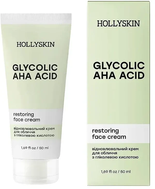 Восстанавливающий крем для лица с гликолевой кислотой HOLLYSKIN Glycolic AHA Acid Face Cream 50 мл