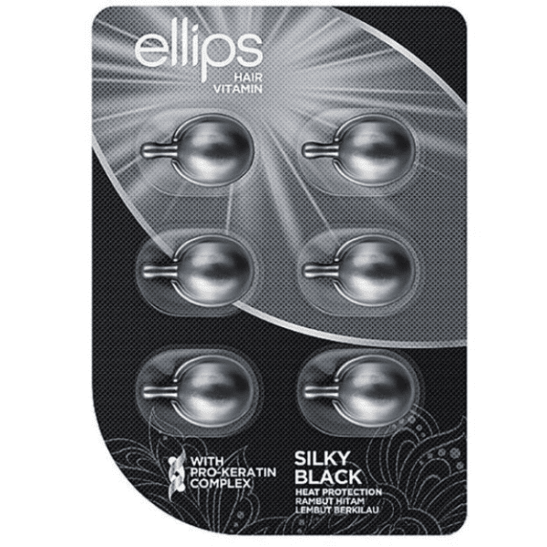 Капсулы для волос "Шелковая ночь" с про-кератиновым комплексом Ellips 6*1 мл