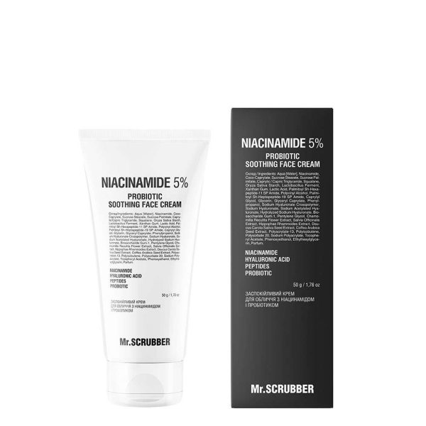 Успокаивающий крем для лица Niacinamide 5% с ниацинамидом и пробиотиком Mr.SCRUBBER 50 мл