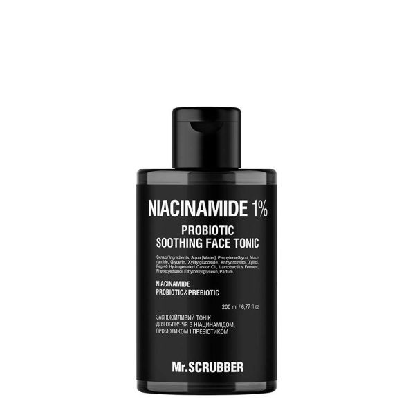 Заспокійливий тонік для обличчя Niacinamide 1% з ніацинамідом, пробіотиком і пребіотиком Mr.SCRUBBER 200 мл