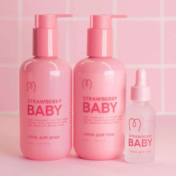 Набір для гладкої шкіри Strawberry Mary Babe (гель + крем + тонік)