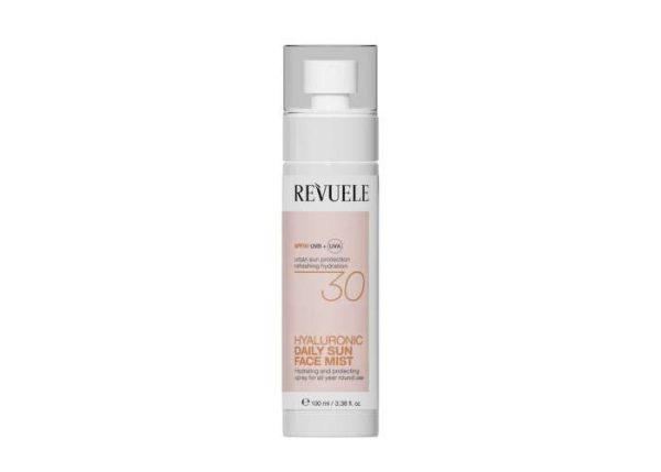 Спрей для обличчя щоденний сонцезахисний з гіалуроновою кислотою Revuele SPF 30 100 мл