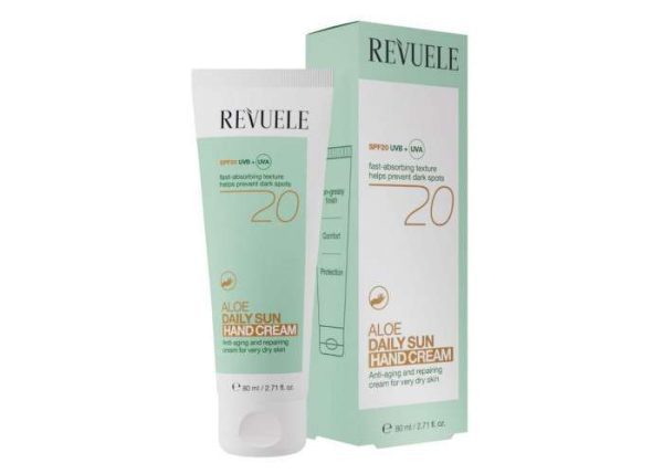 Крем для рук ежедневный солнцезащитный с алоэ вера Revuele SPF 20 80 мл
