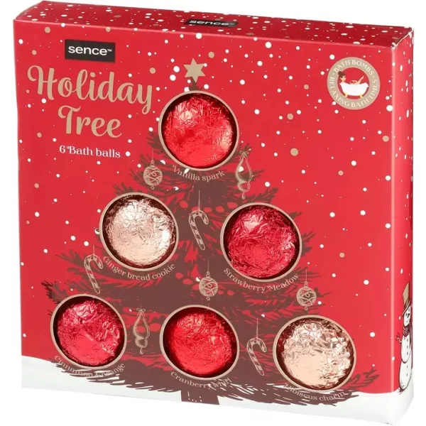 Набір бомбочок для ванни Sence Holiday Tree 6 шт у подарунковій коробці