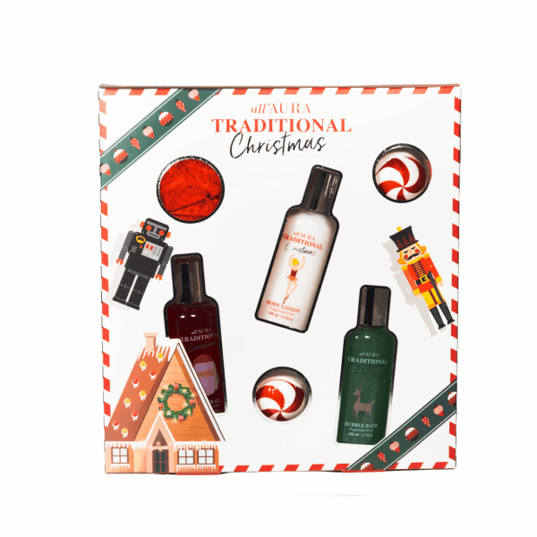 Набор для ванны AURA X-MASS Paper Box Gift Set в праздничной коробке