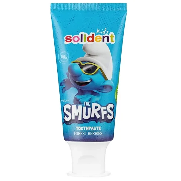 Натуральна зубна паста Solident Kids / лісові ягоди The Smurfth із фтором 1000 ppm