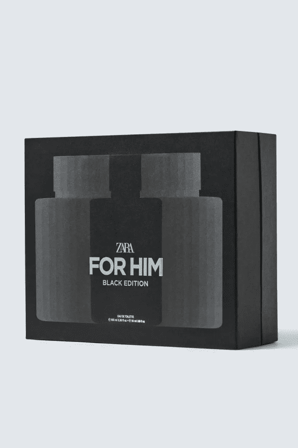Набір туалетної води Zara FOR HIM BLACK EDITION 100 мл + FOR HIM BLACK EDITION 50 мл