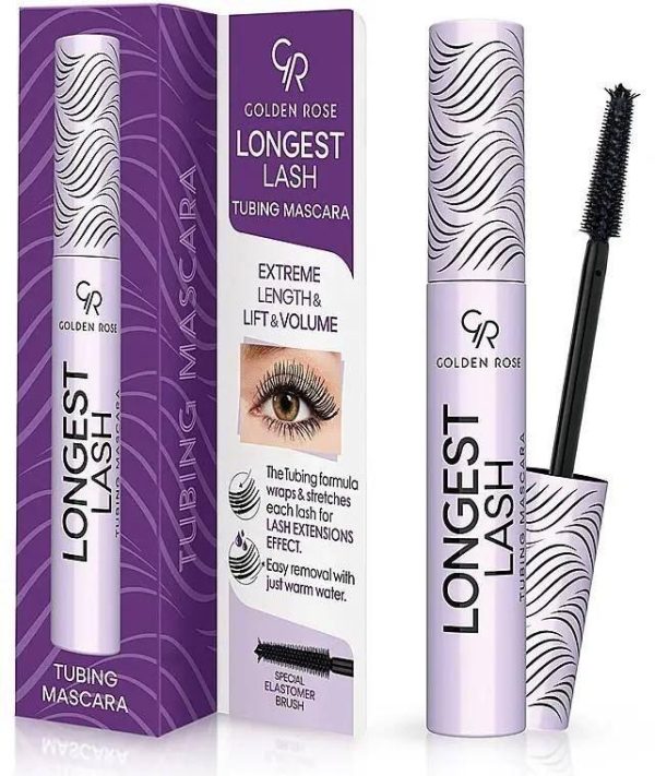 Термотуш для вій чорна Golden Rose Longest Lash Tubing Mascara