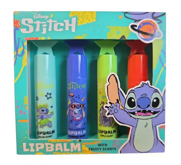 Подарочный набор детских бальзамов для губ Disney 4 штуки