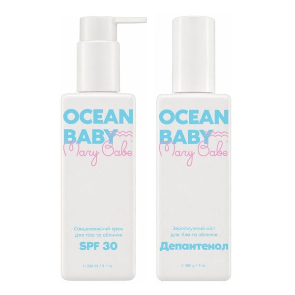Пляжный набор Ocean Baby Mary Babe солнцезащитный крем SPF 30 и депантенол-мист
