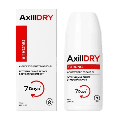 Кульковий антиперспірант тривалої дії AxillDRY Strong до 7 днів 50 мл