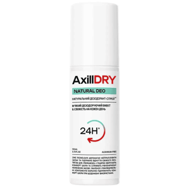 Натуральный дезодорант-спрей AxillDRY Natural Deo до 24 часов 110 мл