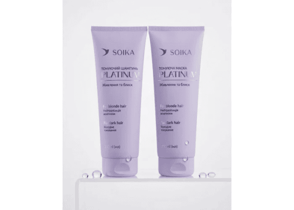 Тонуючий набір для блонду Soika Platinum (Шампунь, маска)